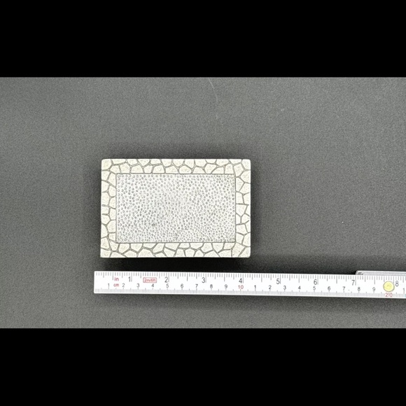 Ashtray and Cigarette Holder Pewter Vintage Rare Embossed Stone/Hen Holon/Israel - Picture 12 of 16